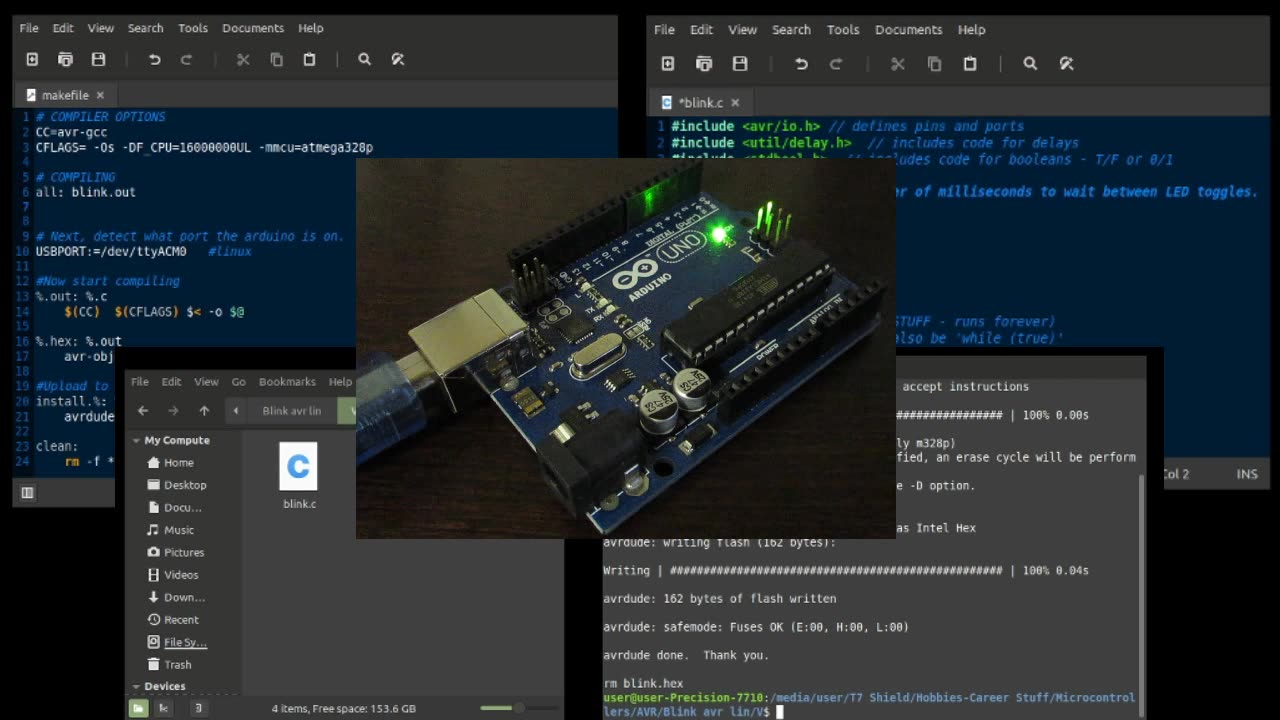 Blink AVR Linux - C (no IDE)
