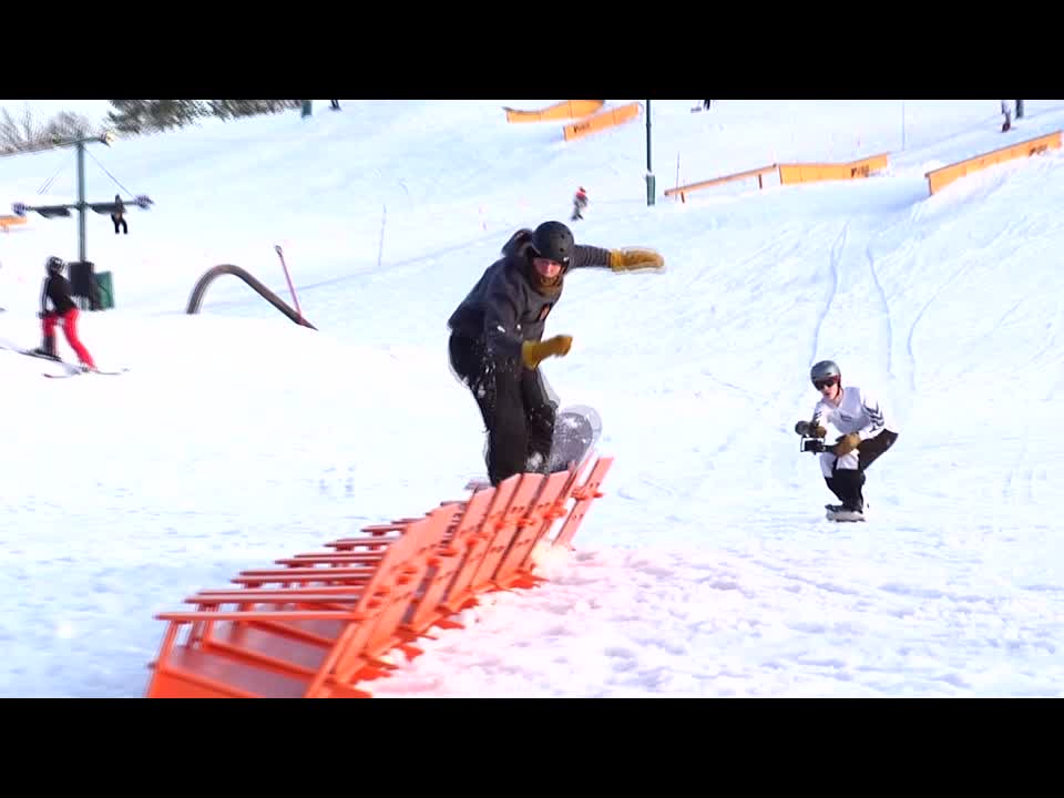 Snowboarding Over Chairs Fail