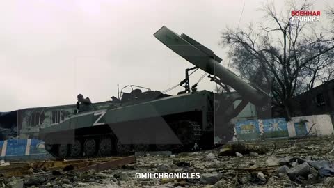 Ukraine War - UR-77 being used by Russians in Mariupol