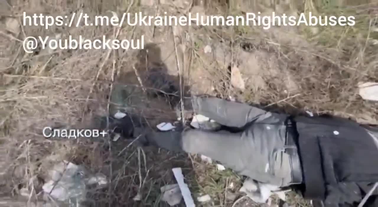 Civilian Murdered by Azov/Ukraine Armed Forces near Mariupol.