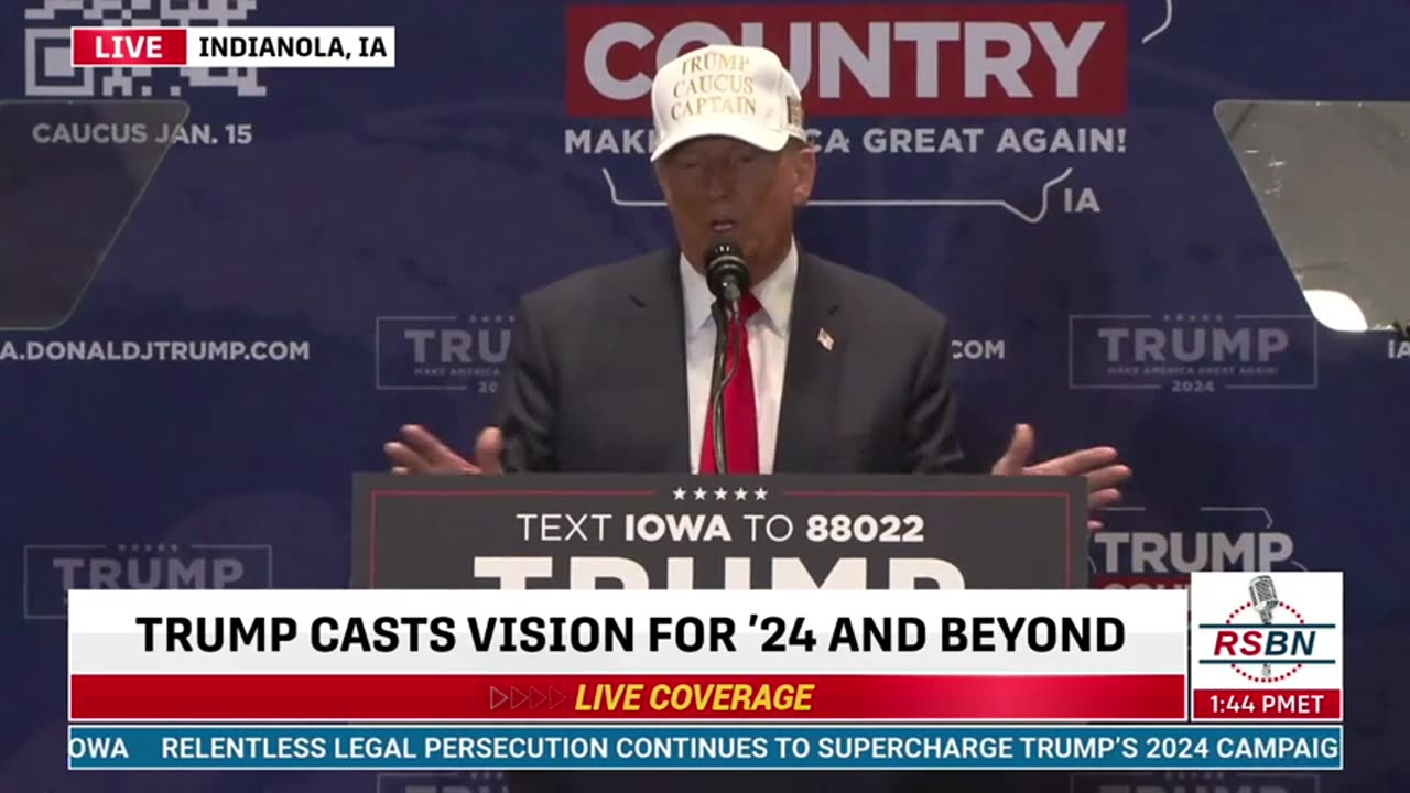 Trump Rally at Indianaola, Iowa - January 14, 2024