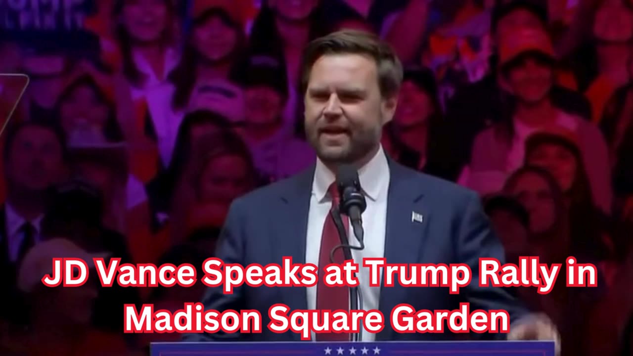 JD Vance Speaks at Trump Rally in Madison Square Garden