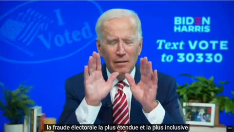 Joe Biden admet d'avance qu'il a fraudé les élections