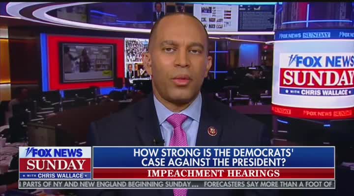 Chris Wallace criticized Democratic Rep Hakeem Jeffries on impeachment