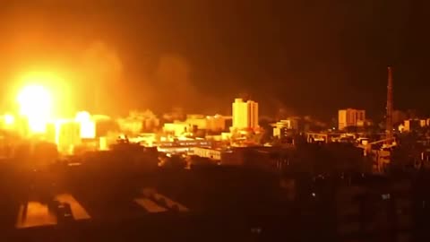 Isreali bombs Al-Rimal area in Gaza City