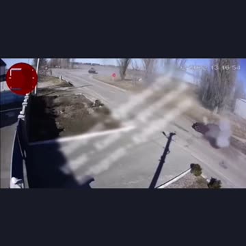 Ukraine Russia War Tank Shoots Car