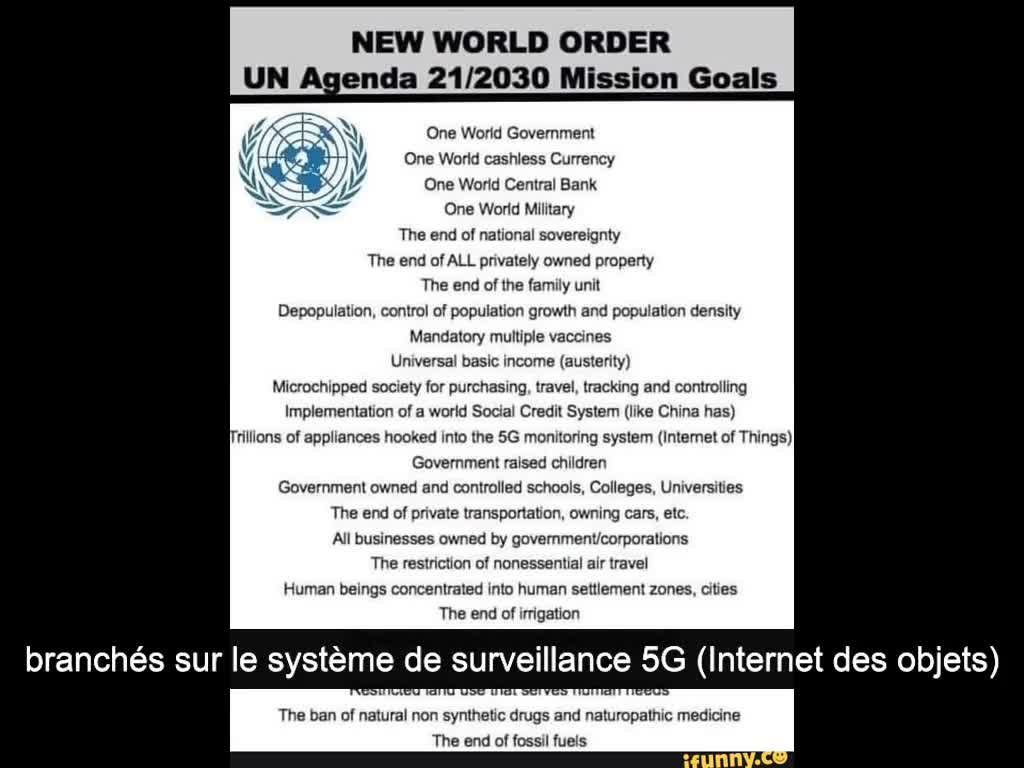 Nouvel Ordre mondial : Objectifs de mission de l'Agenda 21/2030 de l'ONU (VOST)