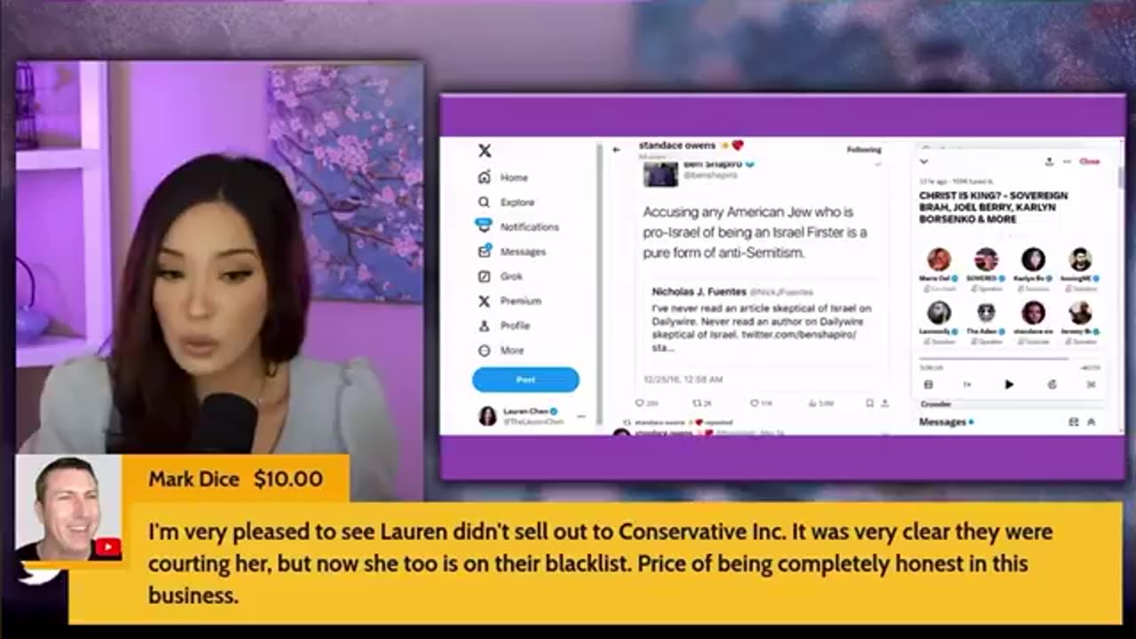 Lauren Chen Rants about being censored by Jews