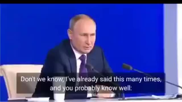 This is Putin, here he is talking to Russia
