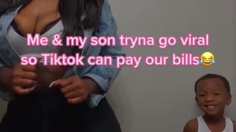 Me & my son tryna go viral so Tiktok can pay our bills2