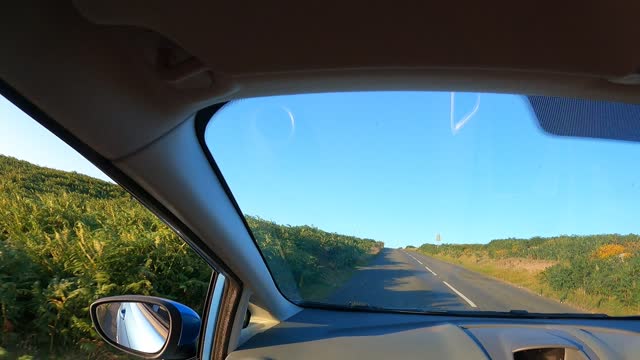 A car park with a view. dartmoor driving.