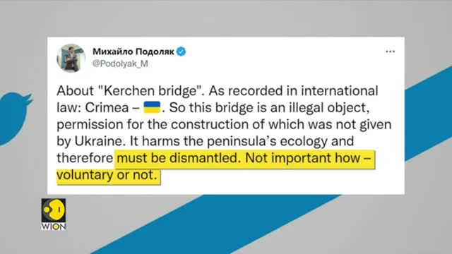 Ukraine aide calls for Crimea bridge to be ‘dismantled’ after blasts