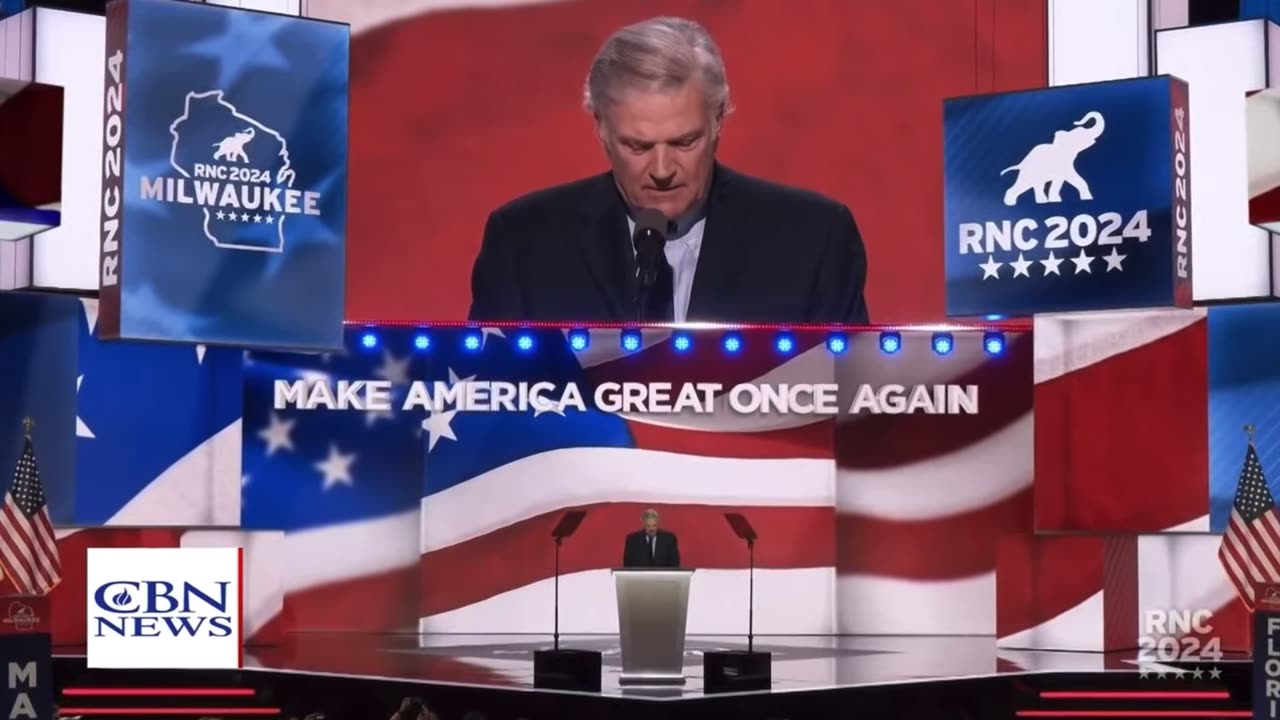 RNC PRAYER: Franklin Graham Thanks God for Saving Trump