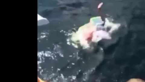 Dude Falls Off Boat And Breaks His Butt