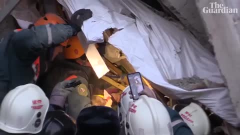 Baby found alive in rubble after Russian building collapse