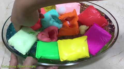 Mixing Lip Balm and Clay into Store Bought Slime _ Slimesmoothie _ Satisfying Sl