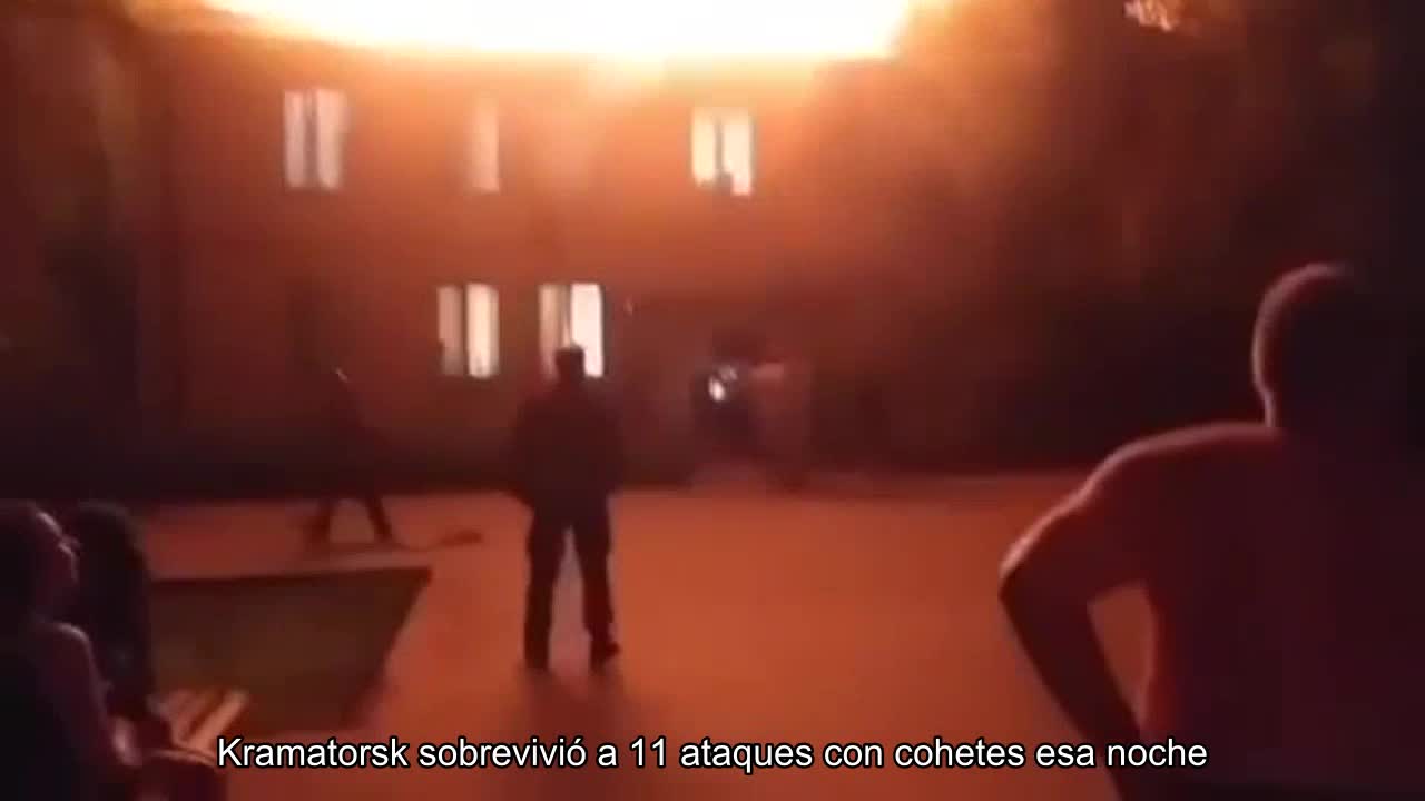 Kramatorsk sobrevivió a 11 ataques con cohetes esa noche