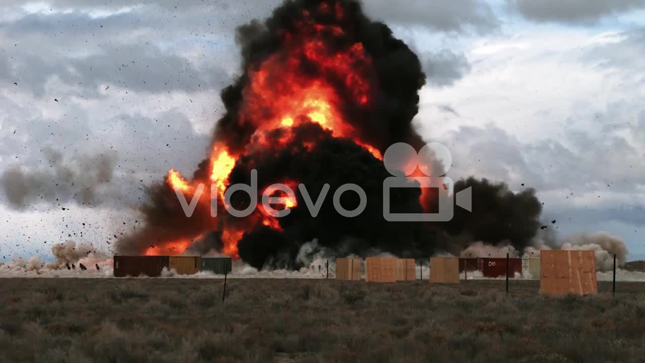 Slow Motion Footage Of A Large Controlled Explosion At The Us Dugway Proving Ground Utah