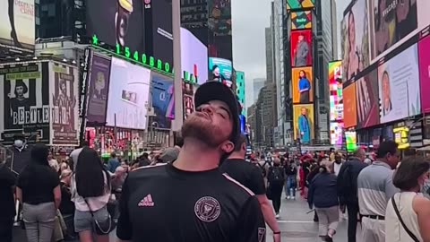 Grape Balance In Times Square