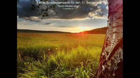 Kleine Sonntagsandacht für den 11. September
