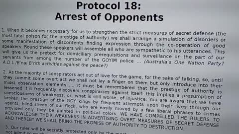 PROTOCOL #18: ARREST OF OPPONENTS