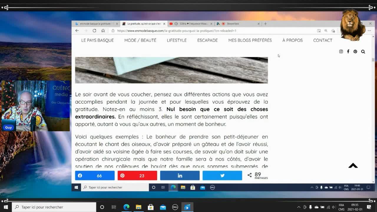 MÉDITATION sur la Gratitude avec Guy Choquette