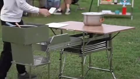 Insane portable kitchen for camping