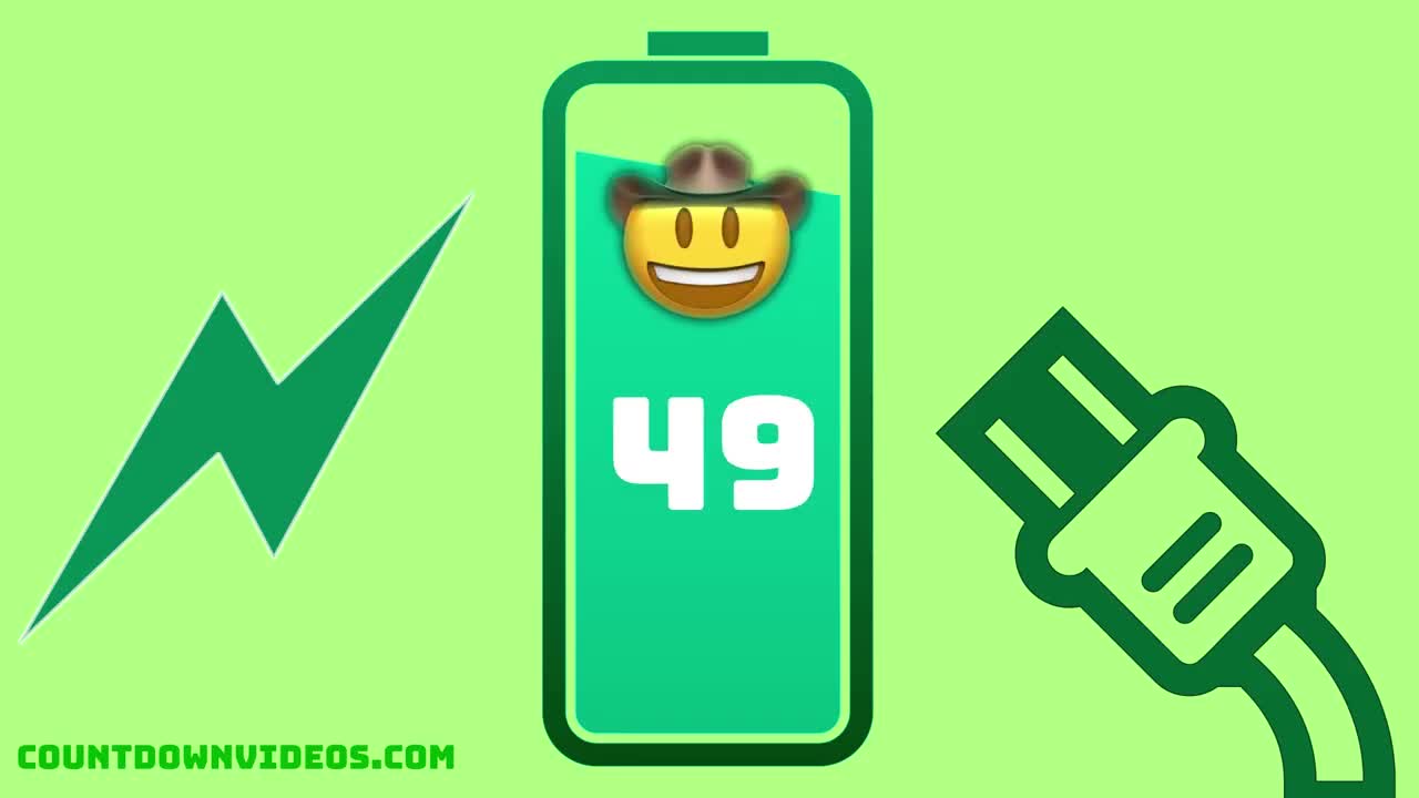 1 min. Battery Countdown Lowing 🔋 Low Battery Animation + CHARGING ALARM!