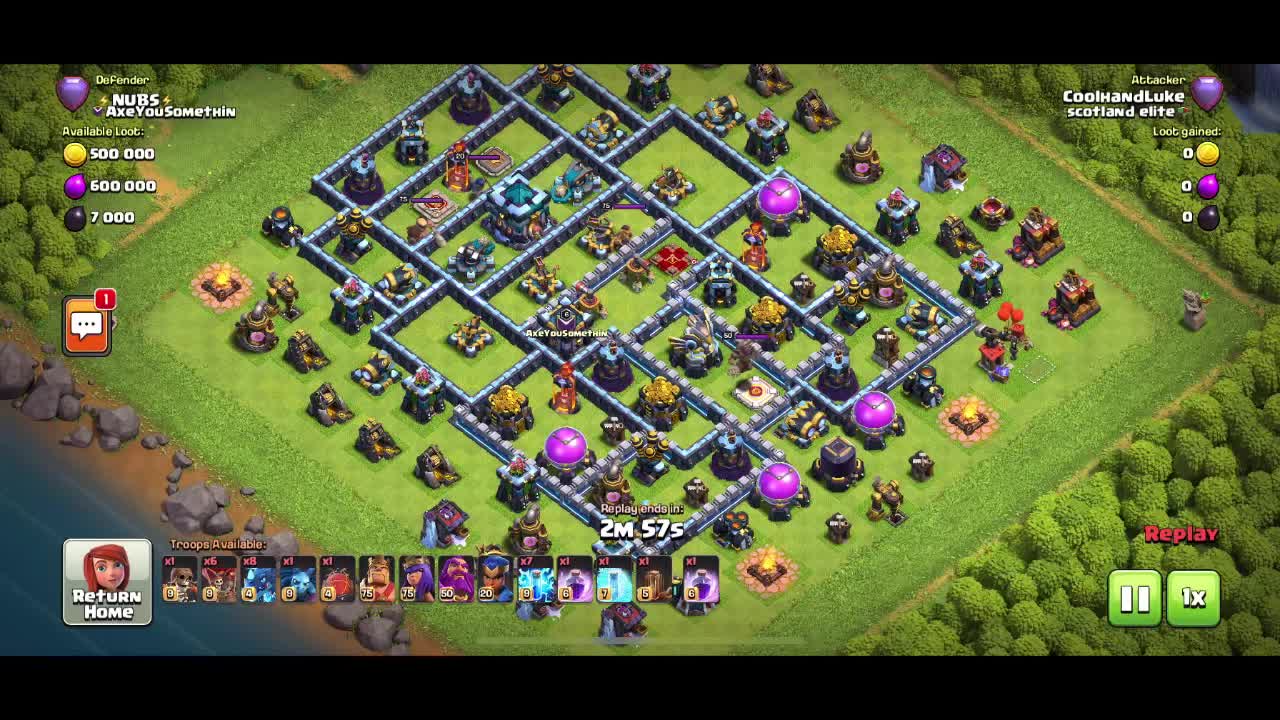 TH13 E-Drag attack. Clash of Clans