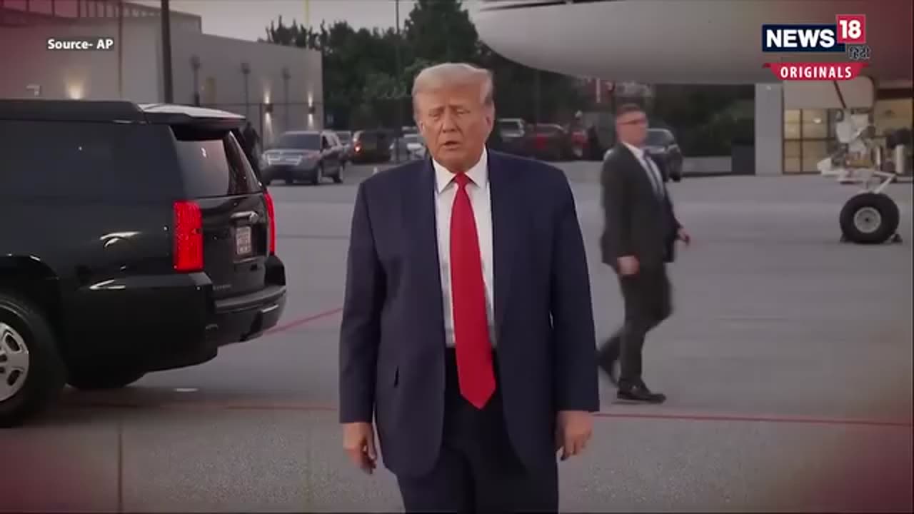 Former US President Donald Trump arrived at a prison in Georgia