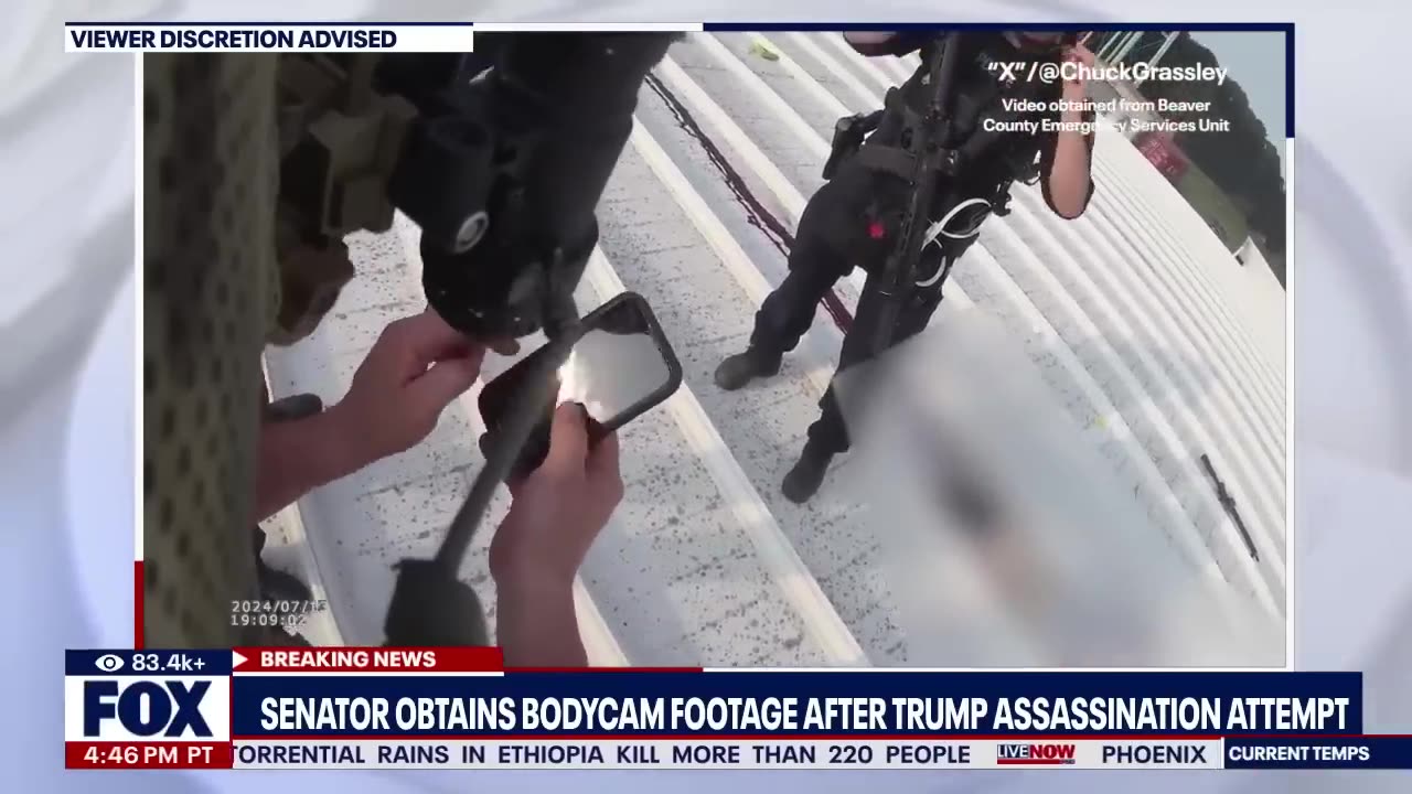 Police Bodycam Footage in the Aftermath of Trump's Assassination Attempt