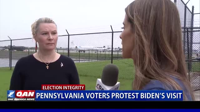 Pa. voters protest Joe Biden’s visit