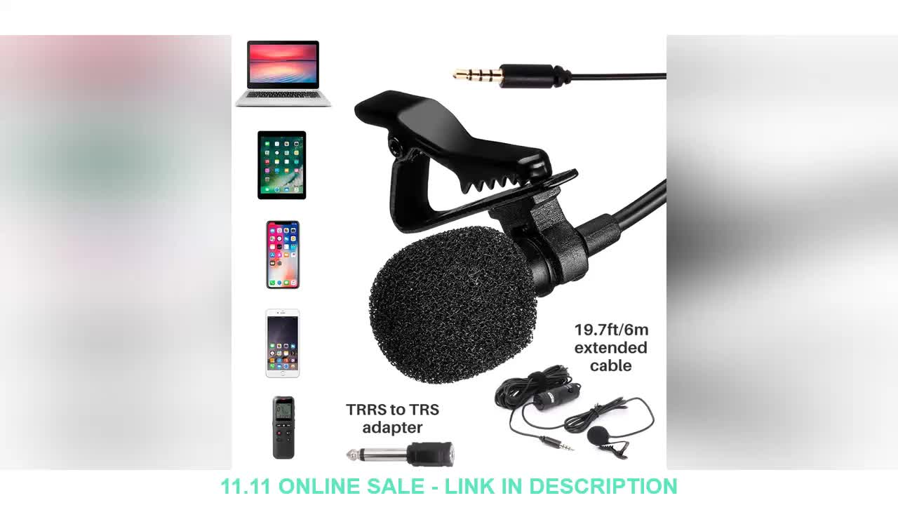 Original BOYA BY-M1 Recording microfone Lavalier Lapel Microphone Video Mic For Youtube Video Record