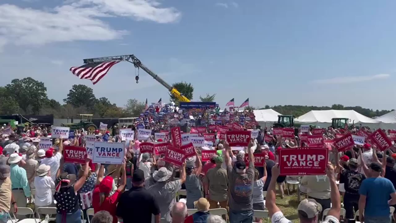 GREAT crowd for JD Vance in Big Rapids, Michigan