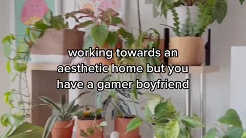 working towards an aesthetic home but you have a gamer boyfriend