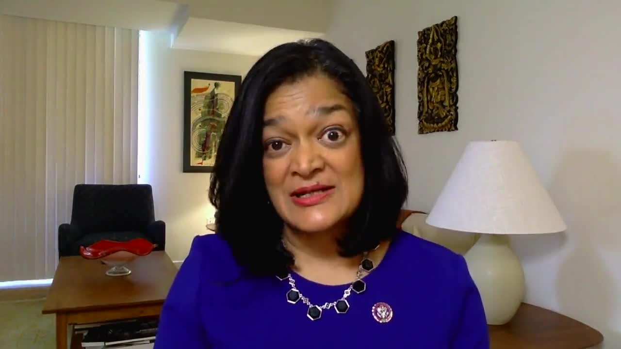 Rep. Pramila Jayapal Says Congressmembers Who Don't Wear Masks Are 'Undermining Our Democracy'