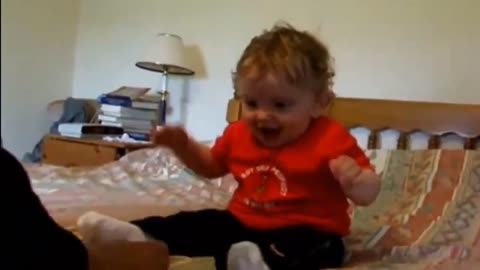 baby laughs-