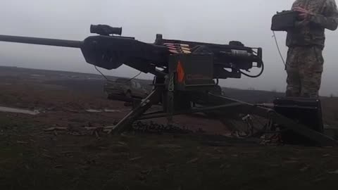 Ukrainians Training on a Remote Gun Torrent