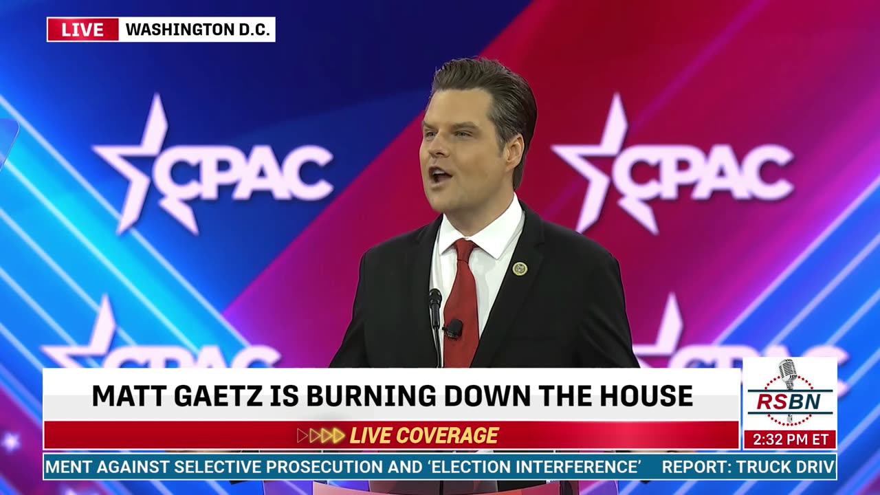 FULL SPEECH: Rep. Matt Gaetz Addresses CPAC 2024 in DC - 2/23/24