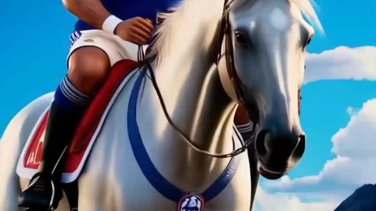 C. Ronaldo and the white horse