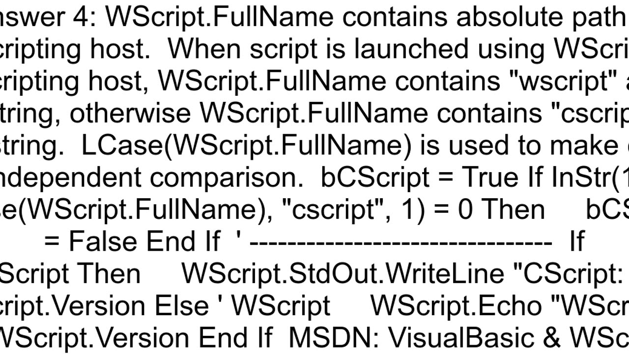 How to tell the difference between a VBscript is run from command line or by clicking it in a windo