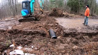 Barn Work Day 5 - Last culvert and Eds drain pipe