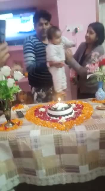 Birthday celebration small baby