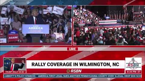 President Donald J. Trump speaks at the Save America rally in Wilmington, NC ...and to always respec