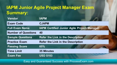 IAPM CJAPM Certification: Agile Project Management Made Easy