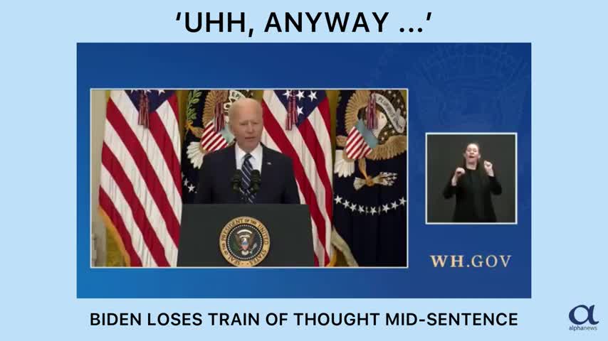 Biden loses his train of thinking in the middle of a sentence.