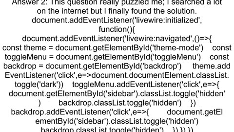 javascript not working after click on wirenavigate links