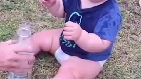 Funny baby videos playing #shorts