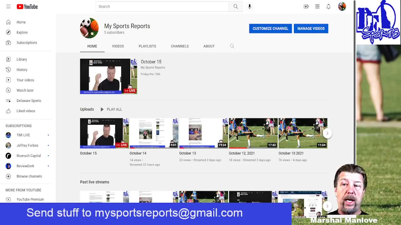 My Sports Reports - October 15, 2021