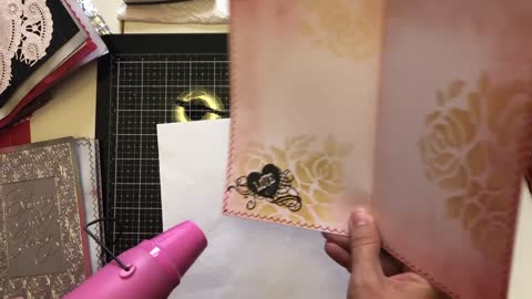 Embossing our Signatures "Gothic Love Journal" (from Lovely Lavender Wishes)
